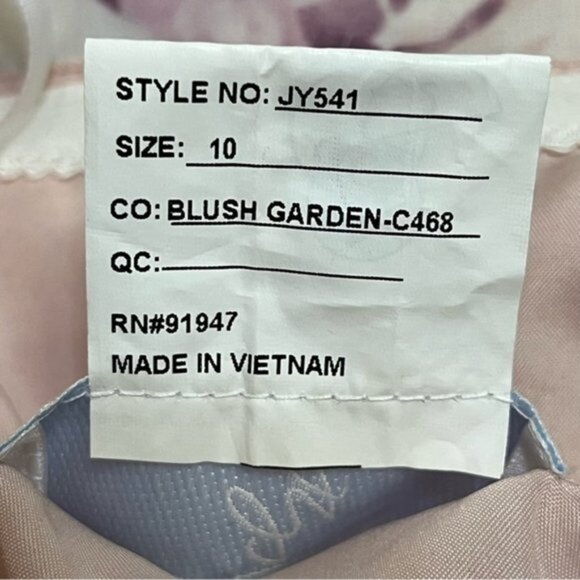 Jenny Yoo Bridsmaid One Shoulder Dress JY541 Blush Garden Women Size 10 - Picture 5 of 7